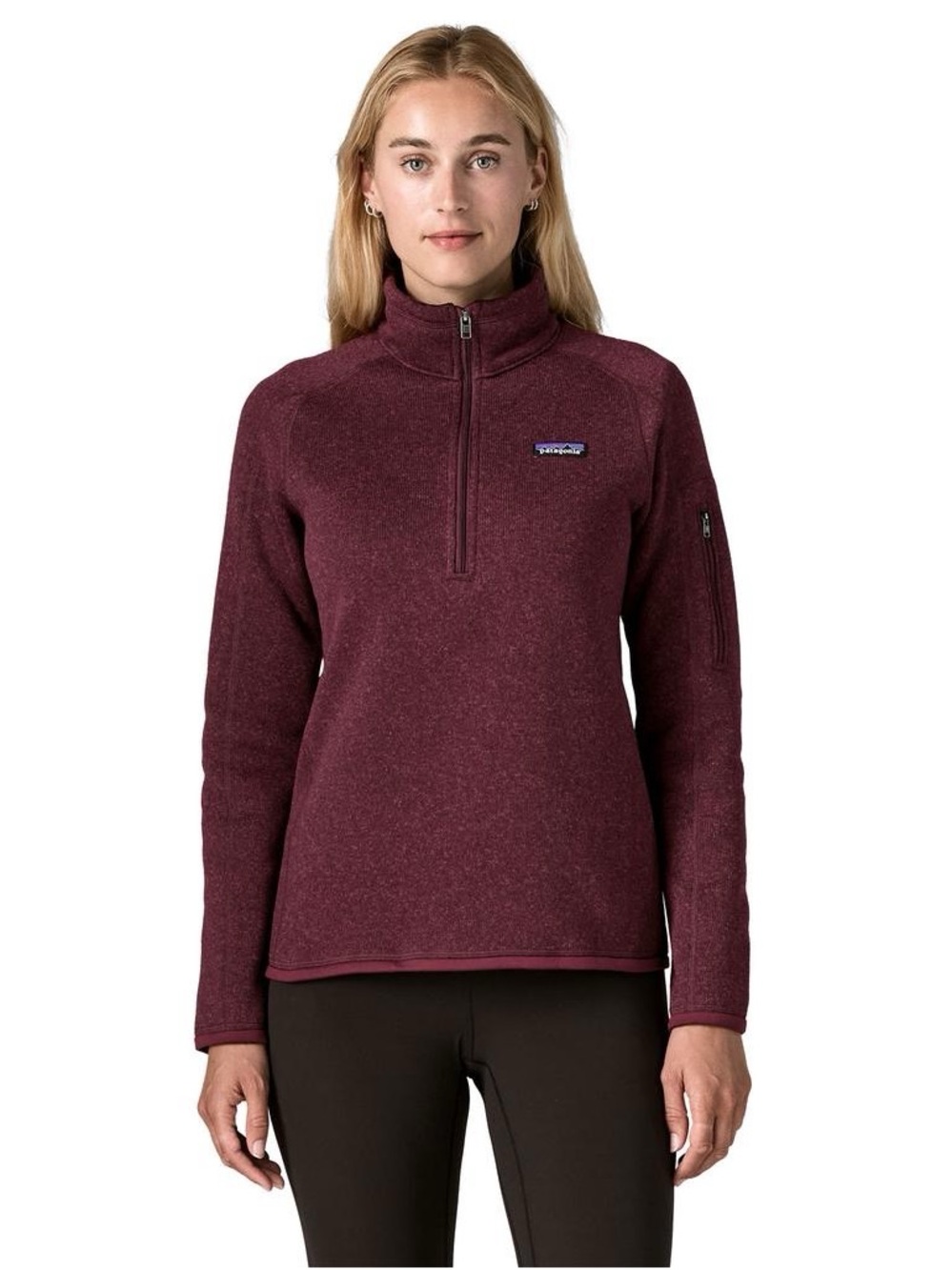 PATAGONIA BETTER SWEATER BURGUNDY 1/4- ZIP FLEECE
